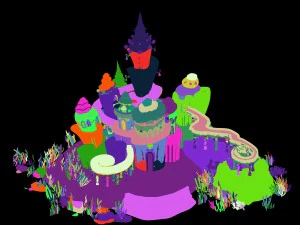 underwater castle 02 3D Model