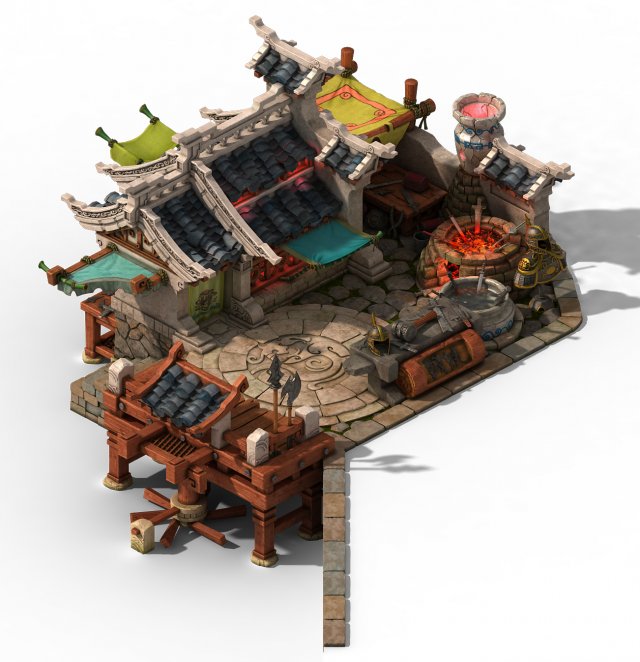 jiaxing city - blacksmith shop 3D Model .c4d .max .obj .3ds .fbx .stl .blend 