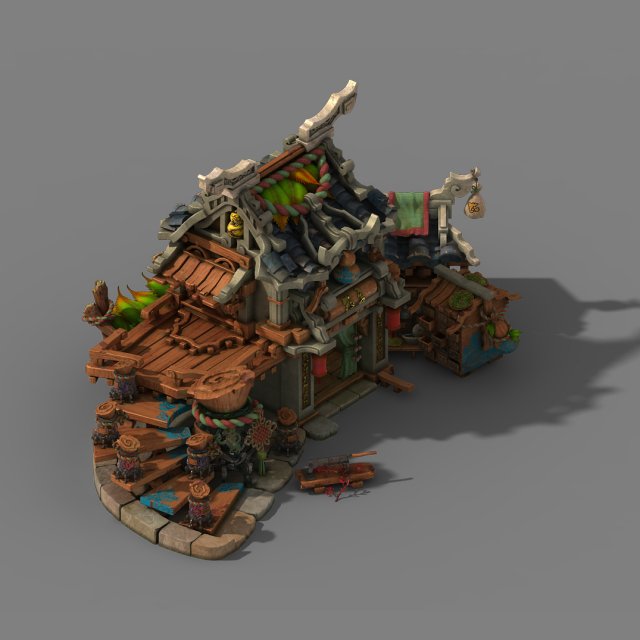 jiaxing city - drugstore Modèle 3D .c4d .max .obj .3ds .fbx .stl .blend 