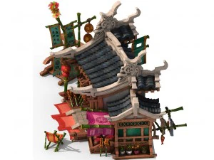 嘉興市 - 食料品店 3Dモデル