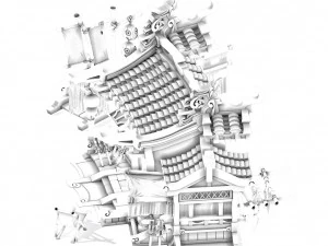 jiaxing city - grocery store 3D Model