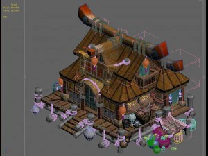 cartoon city - pawnshop 271 3D Model