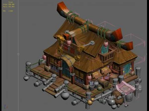 cartoon city - pawnshop 271 3D Model