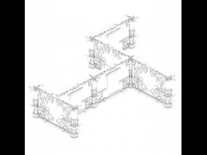 lek pagoda - second floor partitions 3D Модель