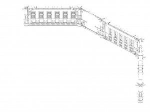 lee pagoda - two - story wall 3D 모델