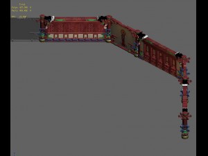 lee pagoda - two - story wall 3D 모델