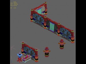 leifeng tower - partition wall - debris 02 3D Model