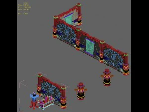leifeng tower - partition wall - debris 02 3D Model