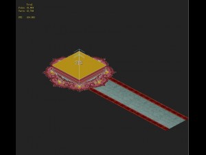 pagoda - lotus - carpet 3D Model