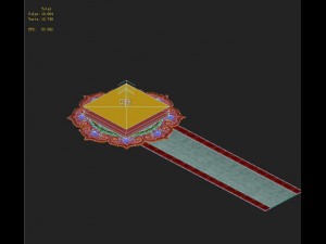 pagoda - lotus - carpet 3D Model