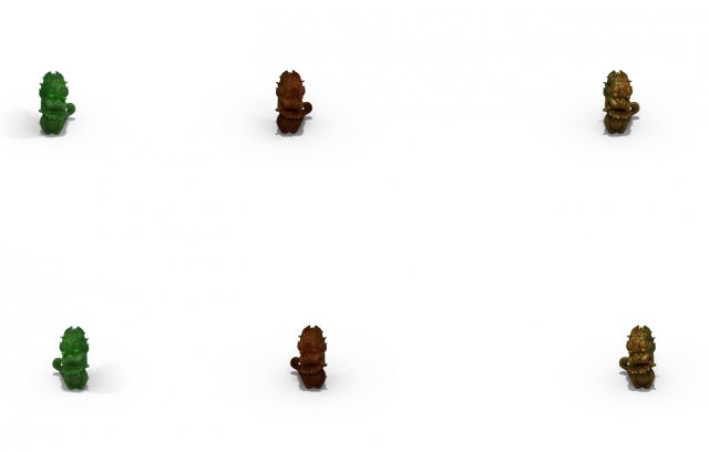 lee pagoda - six-story animal - stone Modello 3D .c4d .max .obj .3ds .fbx .stl .blend 