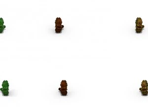 lee pagode - dier van zes verdiepingen - steen 3D Model