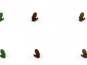 lee pagoda - six-story animal - stone Modello 3D