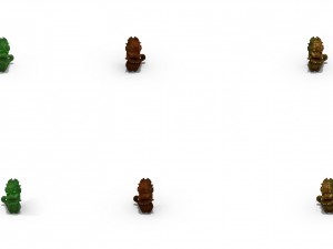 lee pagoda - six-story animal - stone Modello 3D