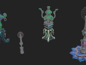 lee pagoda - sixth floor candle - incense burner 3D 模型