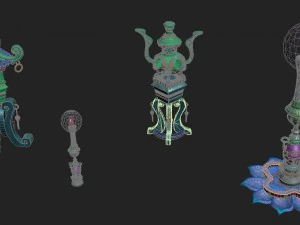 lee pagoda - sixth floor candle - incense burner 3D Model