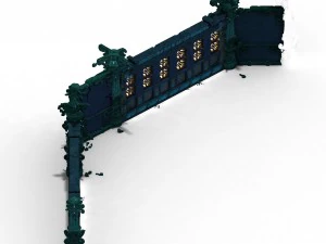 pole tower - sixth floor wall 02 3D Model