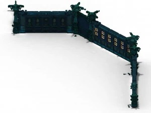 pole tower - sixth floor wall 02 3D Model
