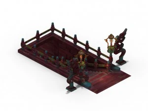 lei pagode - escadas Modelo 3D
