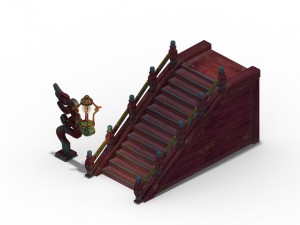 lee pagoda - stairs 02 Modelo 3D
