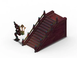 lee pagoda - stairs 02 3D Model