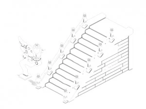 lee pagoda - stairs 02 3D Model