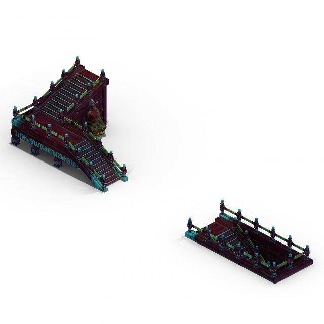 lei pagoda - stairs 07 3D 模型 .c4d .max .obj .3ds .fbx .stl .blend
