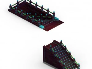 pagoda - schody 09 Model 3D