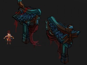 lee pagoda - staircase door Modèle 3D