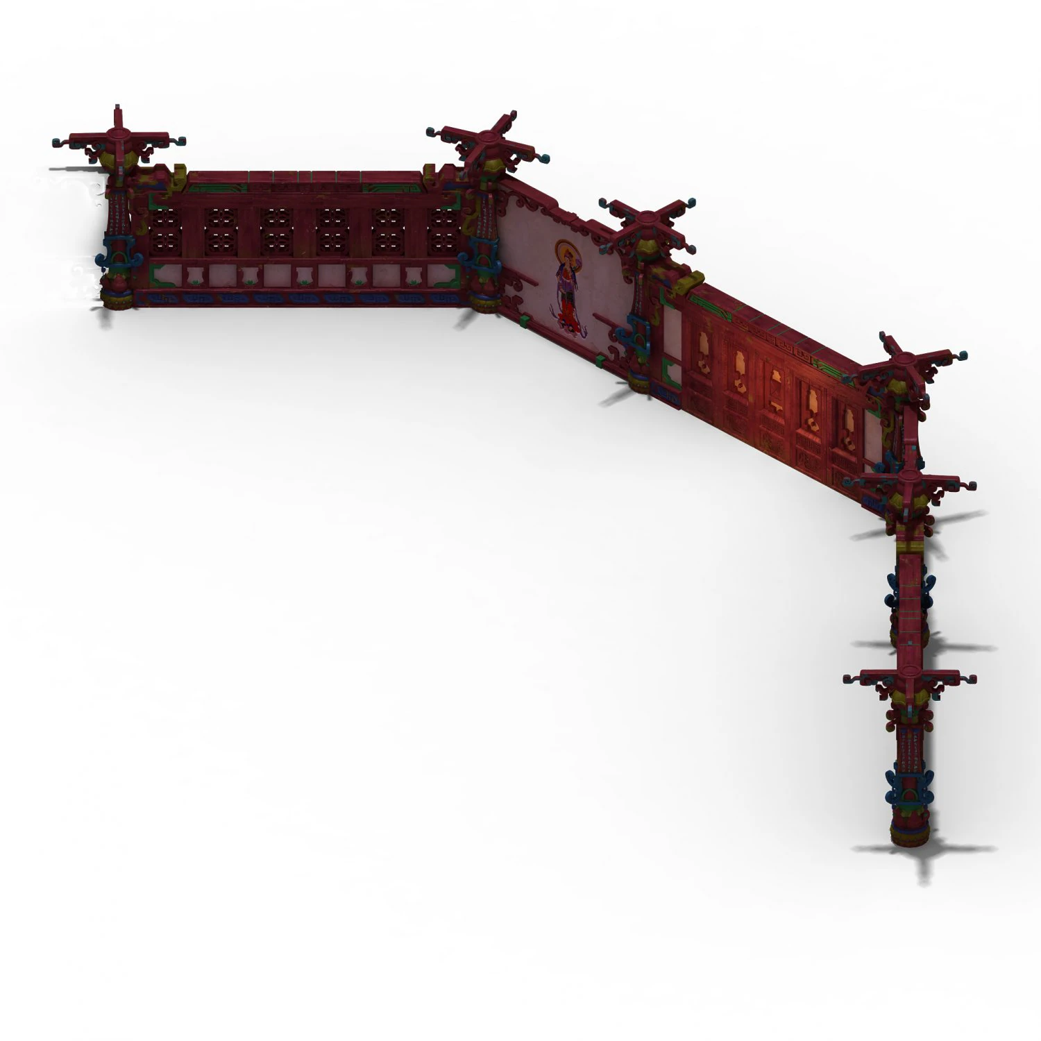 lei fengta - the third floor wall 3D Model .c4d .max .obj .3ds .fbx .stl .blend 