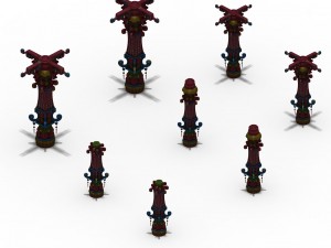 lei fengta - the third floor pillars Modelo 3D