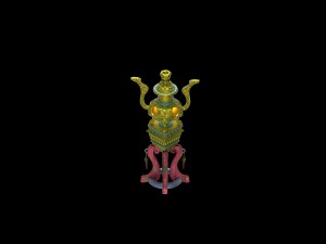 lee pagoda - incense burner 01 3D Model