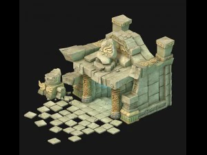 maya - underground city entrance 01 3D Model