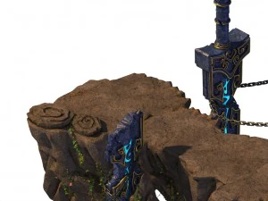 ensino de quanzhen - port&atilde;o da montanha Modelo 3D