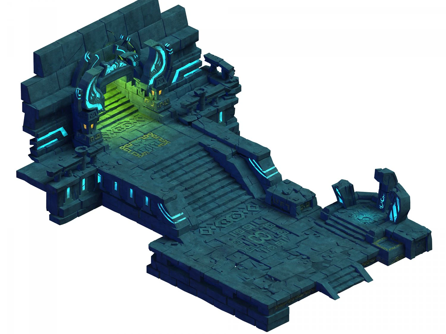 mountain building - altar entrance 271 3D Model .c4d .max .obj .3ds .fbx .stl .blend 