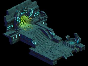mountain building - altar entrance 271 3D Model