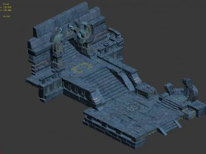 mountain building - altar entrance 271 3D Model