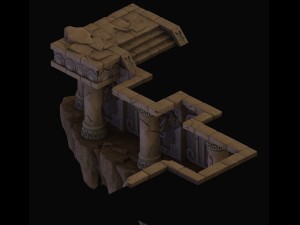 beastmaster - underground wall 3D 모델