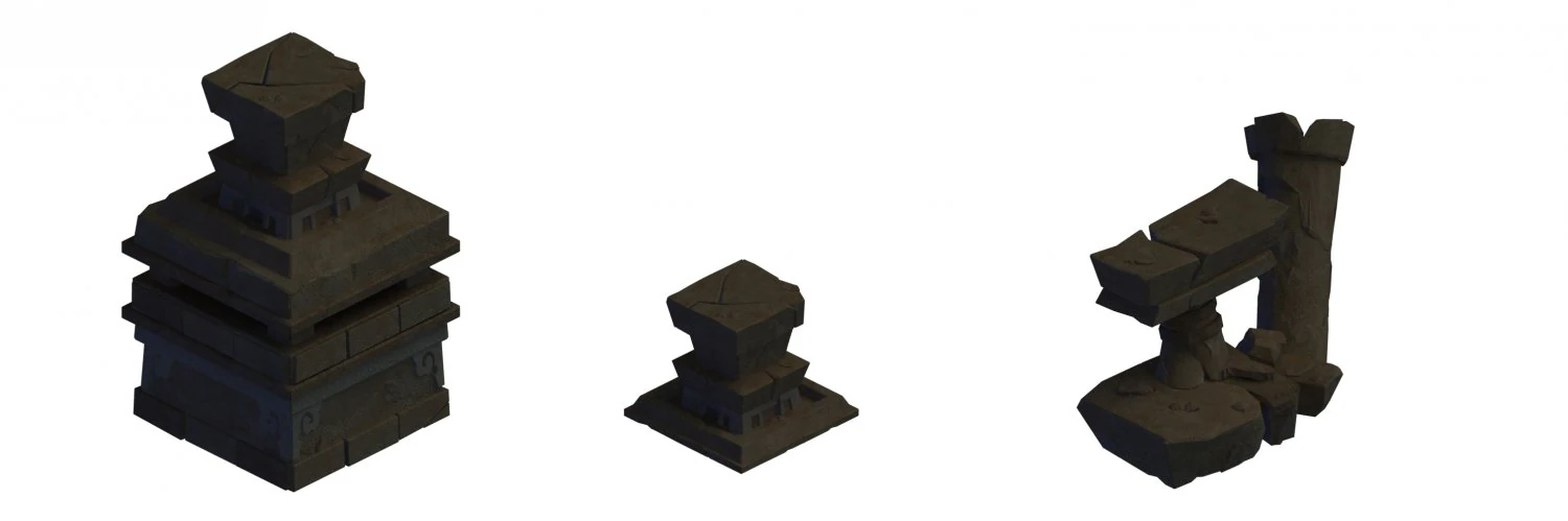 beast king - small stone pile 3D Model .c4d .max .obj .3ds .fbx .stl .blend 