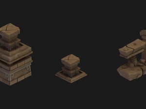 beast king - small stone pile 3D 모델