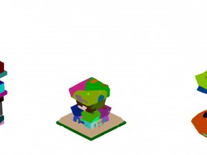 beast king - small stone pile 3D Model