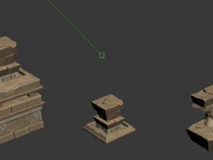 beast king - small stone pile 3D Model