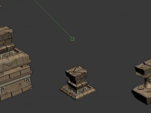 beast king - small stone pile 3D Model
