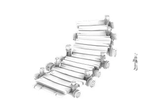 field - small wooden bridge 13 3D Model