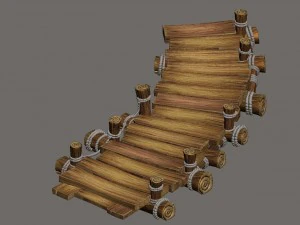 field - small wooden bridge 13 3D Model