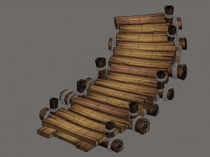 field - small wooden bridge 13 Modello 3D