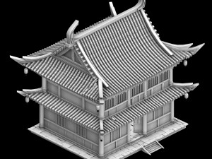 city building - hotel - inn 043 Model 3D