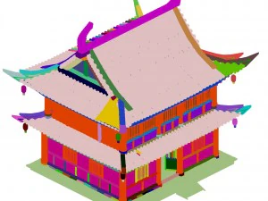 city building - hotel - inn 043 3D Model