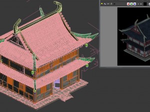 city building - hotel - inn 043 Model 3D