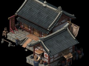 city building - wine stores 04 3D Model